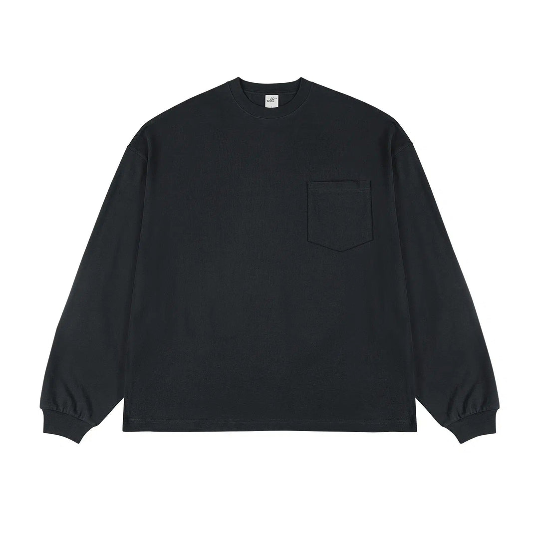 Solid Color Long-Sleeve T-shirt