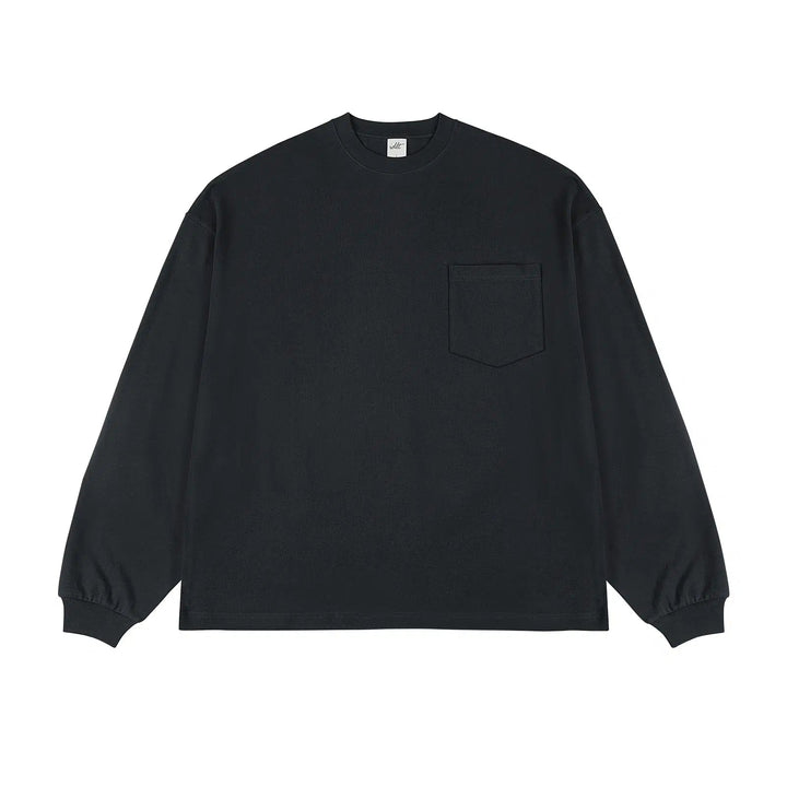 Solid Color Long-Sleeve T-shirt