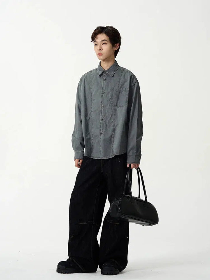 Straight-leg Deconstructed Jeans