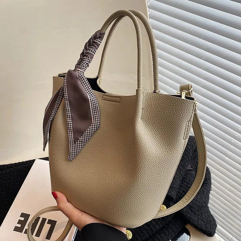 Stylish Bucket Shaped Leather Bag