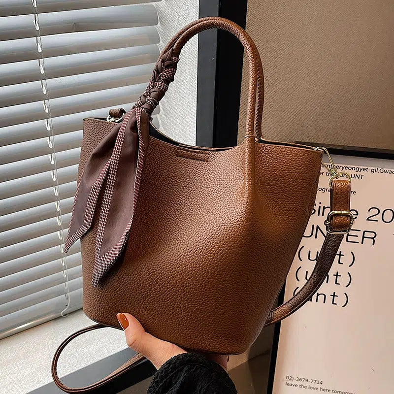 Stylish Bucket Shaped Leather Bag