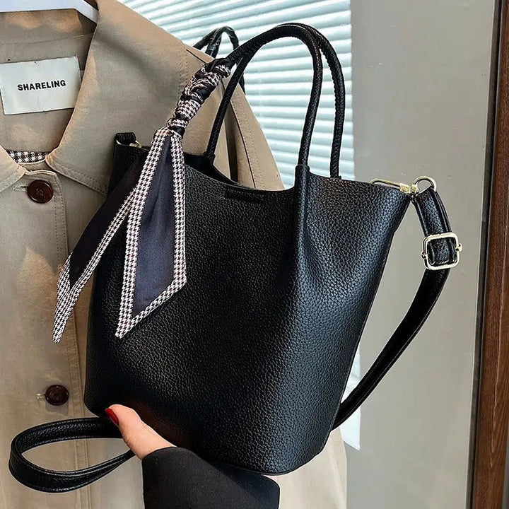 Stylish Bucket Shaped Leather Bag