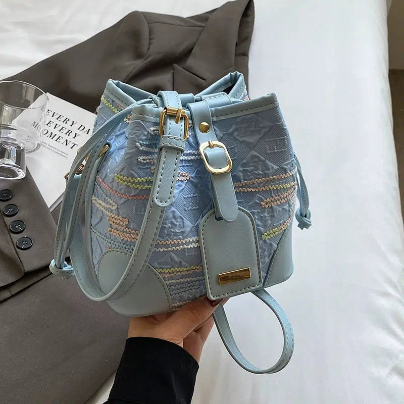 Stylish Embroidered Bucket Bag