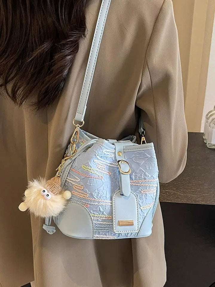 Stylish Embroidered Bucket Bag