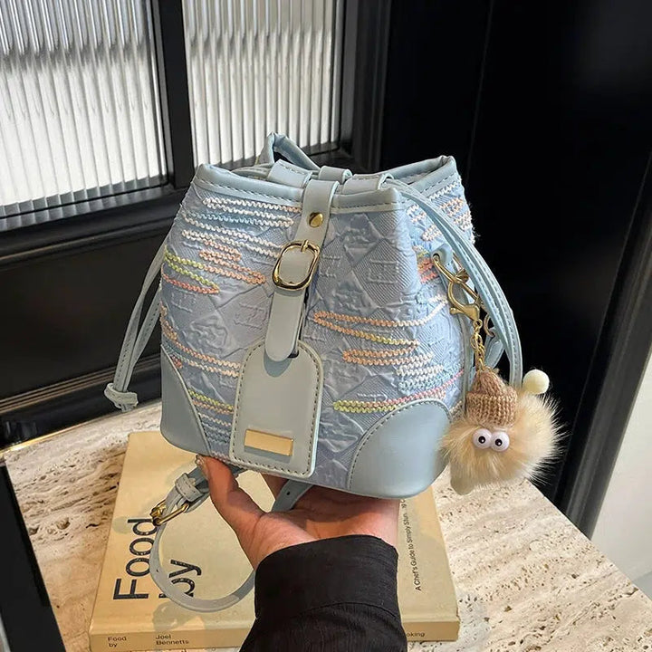 Stylish Embroidered Bucket Bag