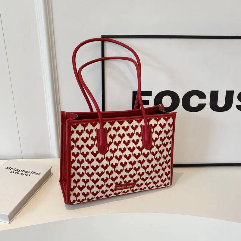 Stylish Heart Pattern Tote Bag