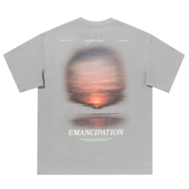 Sunset Graphic Crew Neck T-Shirt