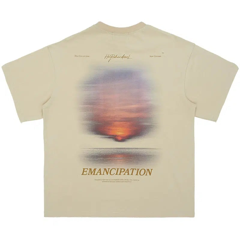 Sunset Graphic Crew Neck T-Shirt