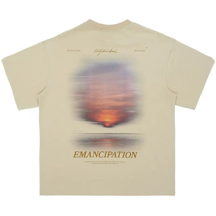 Sunset Graphic Crew Neck T-Shirt