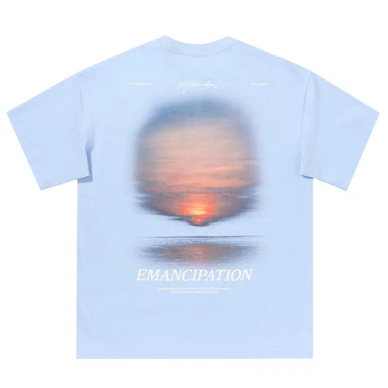 Sunset Graphic Crew Neck T-Shirt