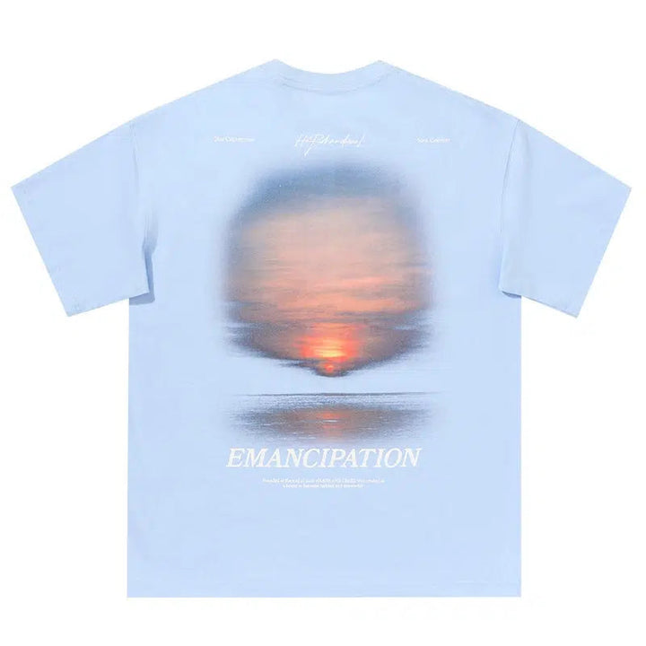 Sunset Graphic Crew Neck T-Shirt