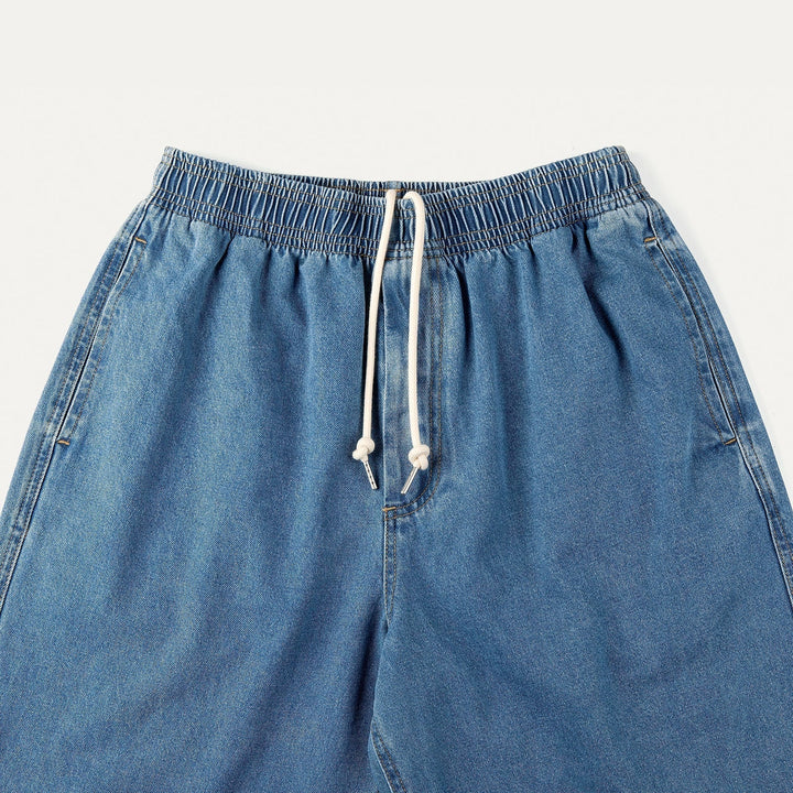 Tapered Drawstring Elastic Waist Jeans