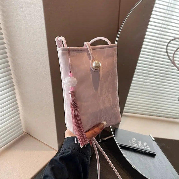 Tassel Bead Silk Mobile Phone Bag