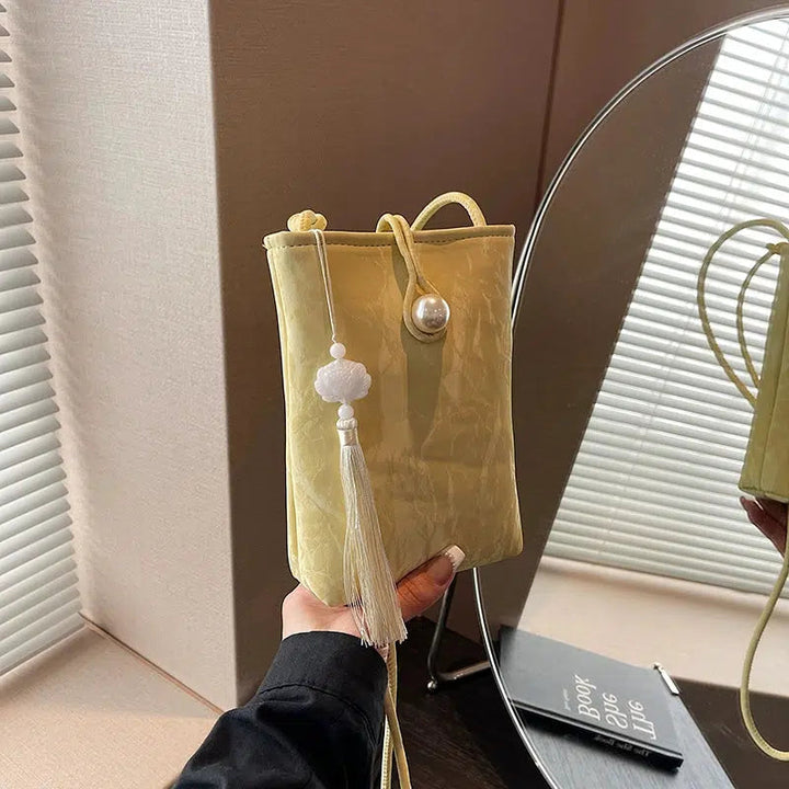 Tassel Bead Silk Mobile Phone Bag