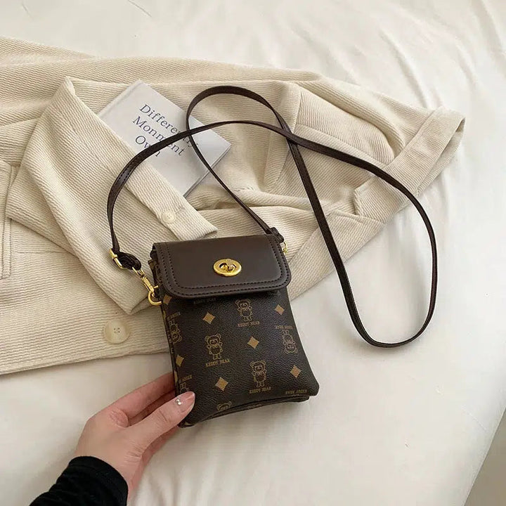 Teddy Bear Pattern Mobile Phone Bag