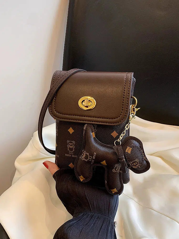 Teddy Bear Pattern Mobile Phone Bag