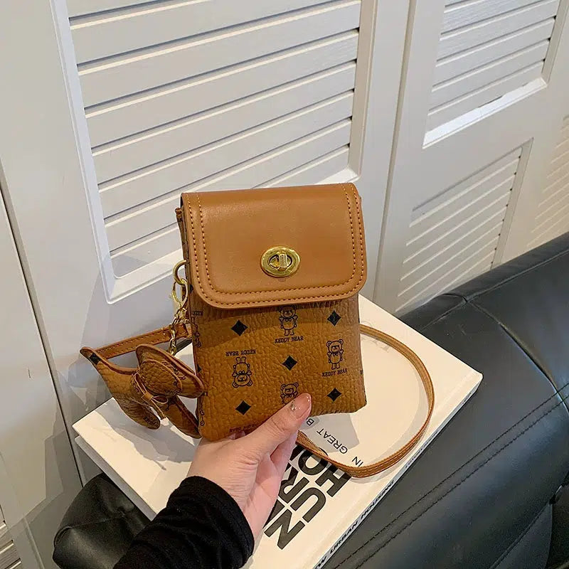 Teddy Bear Pattern Mobile Phone Bag