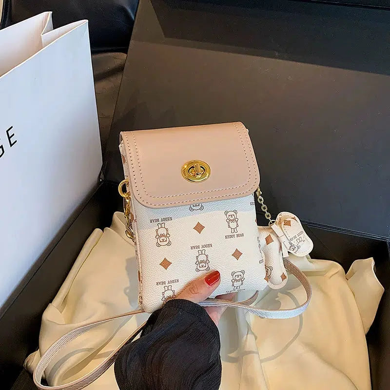 Teddy Bear Pattern Mobile Phone Bag