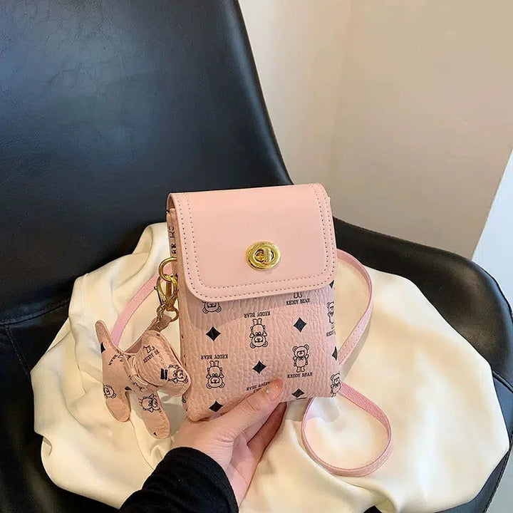 Teddy Bear Pattern Mobile Phone Bag