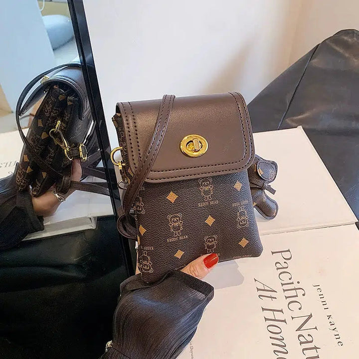 Teddy Bear Pattern Mobile Phone Bag