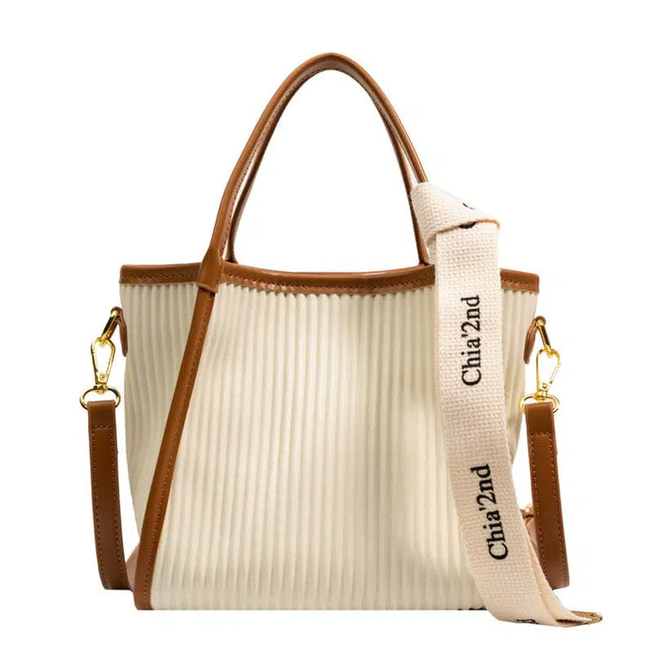 Textured Bucket Shaped Handbag