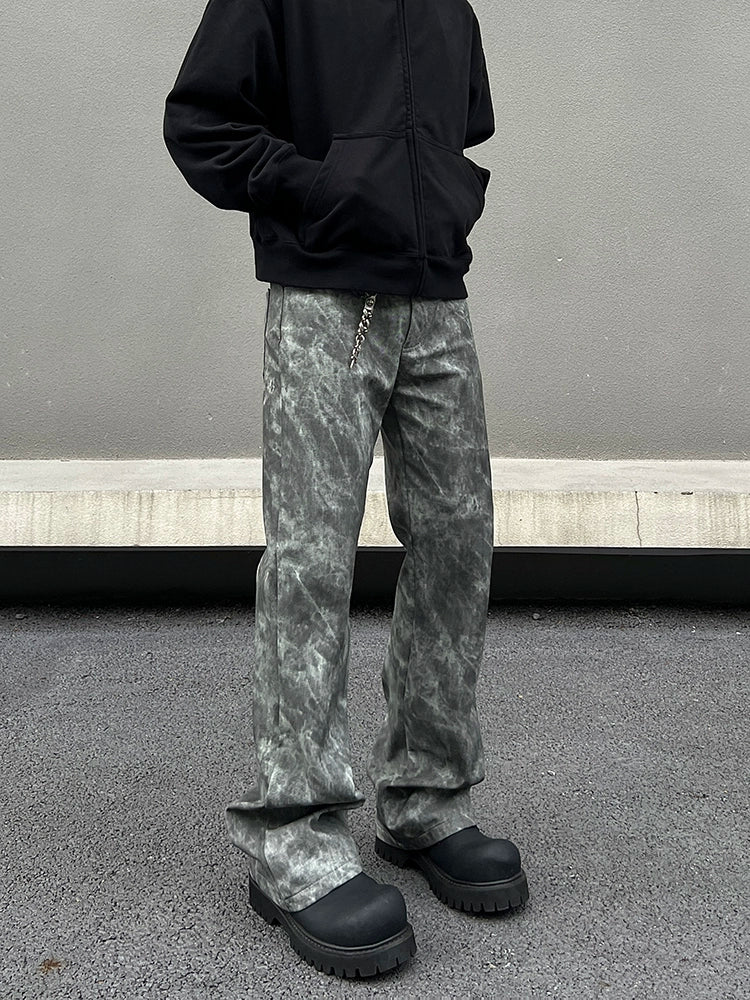 Tie-Dye Patterned Casual Pants