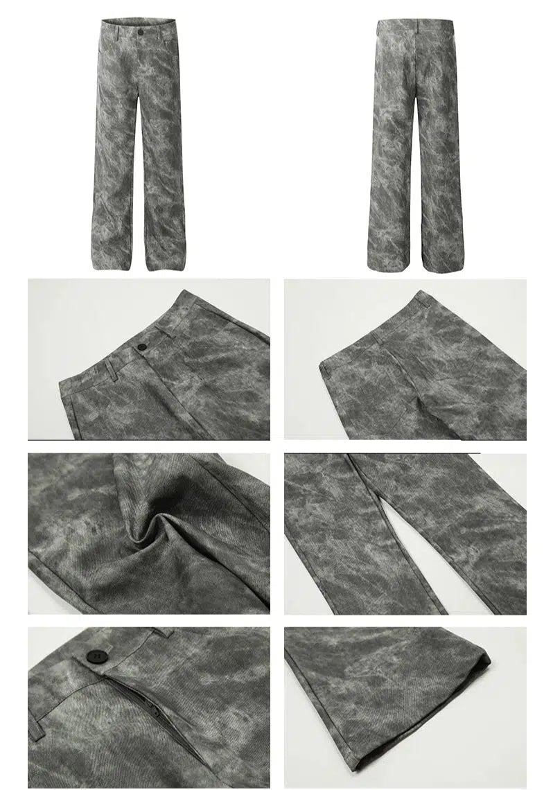 Tie-Dye Patterned Casual Pants