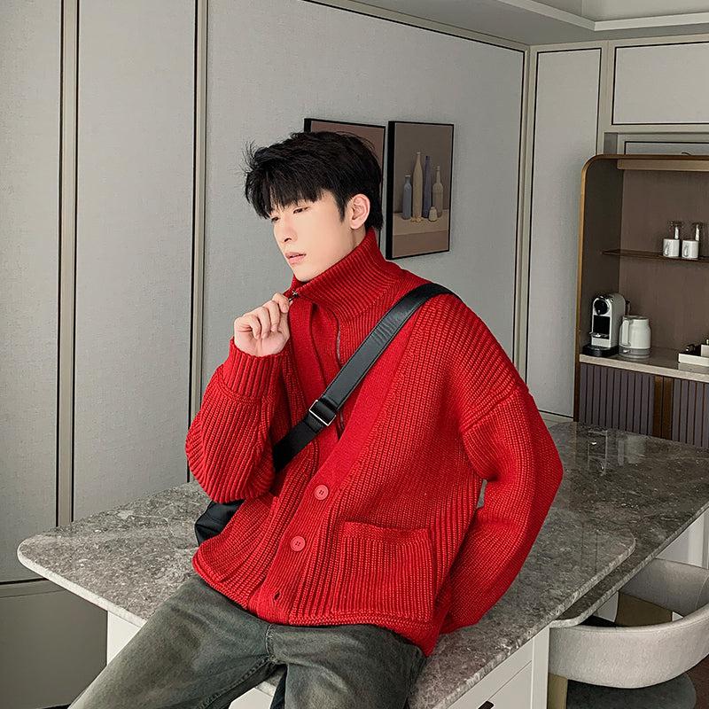 Two-piece Turtleneck Cardigan Jacket