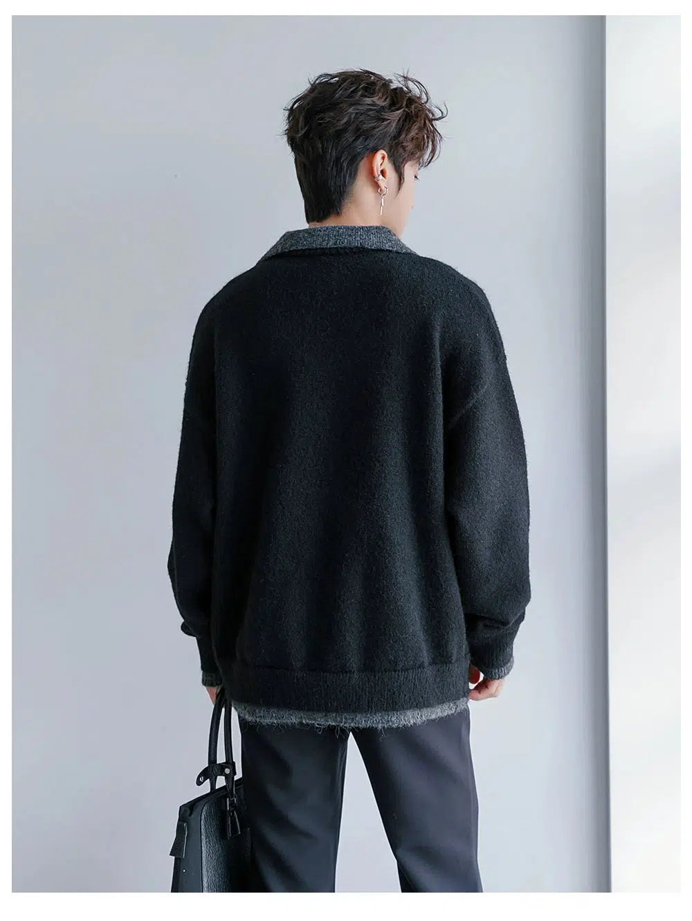 V-Neck Knitwear Sweater