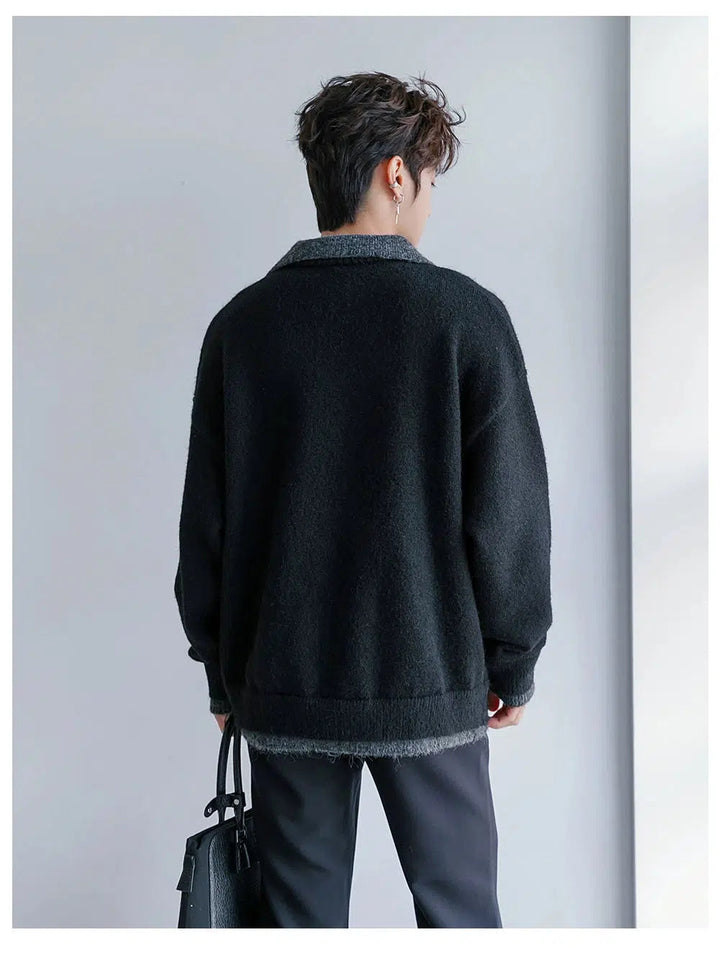 V-Neck Knitwear Sweater