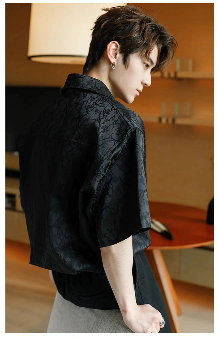 Vintage Pattern Lapel Shirt