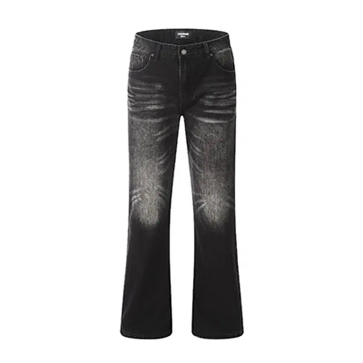 Washed Black Slim-fit Straight-leg Jeans