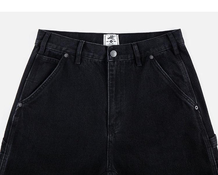 Washed Classic Straight-Leg Jeans