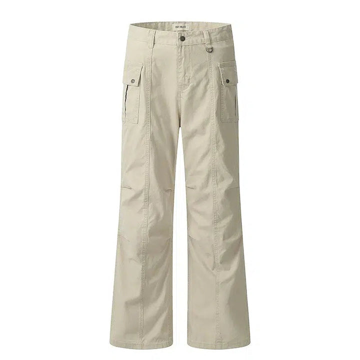 Distressed Pleated Cargo Pants