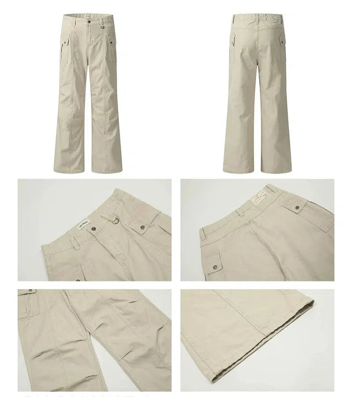 Distressed Pleated Cargo Pants