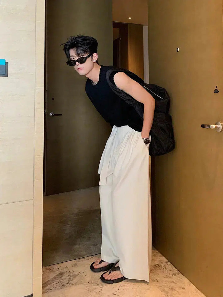 Wide-Leg Casual Pants