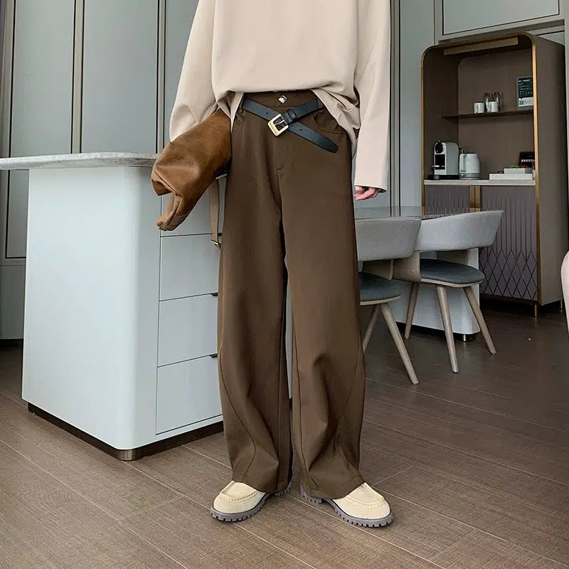 Wide-Leg Casual Pants