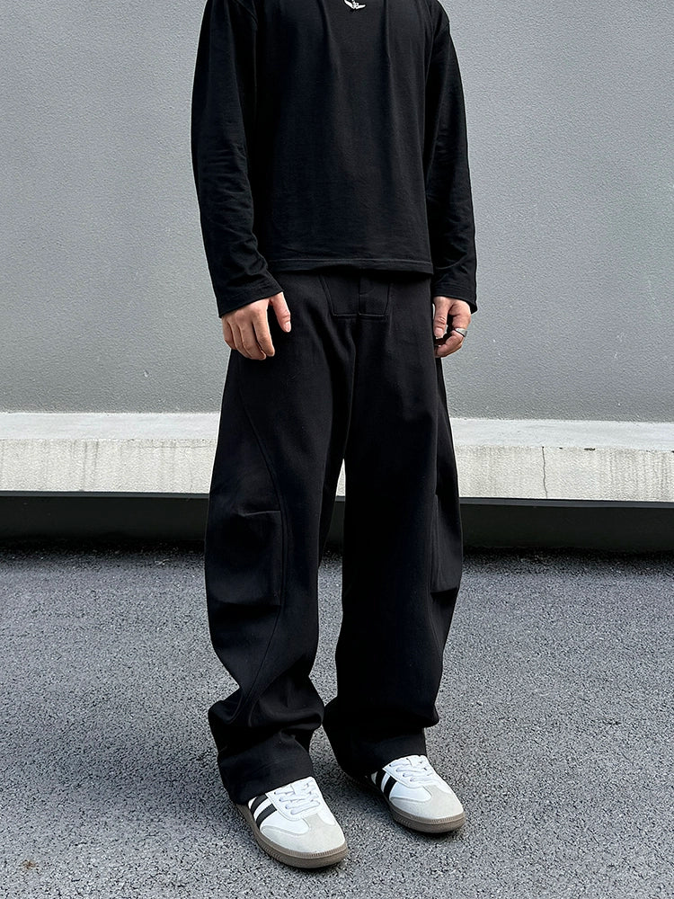 Wide-Leg Casual Pockets Pants