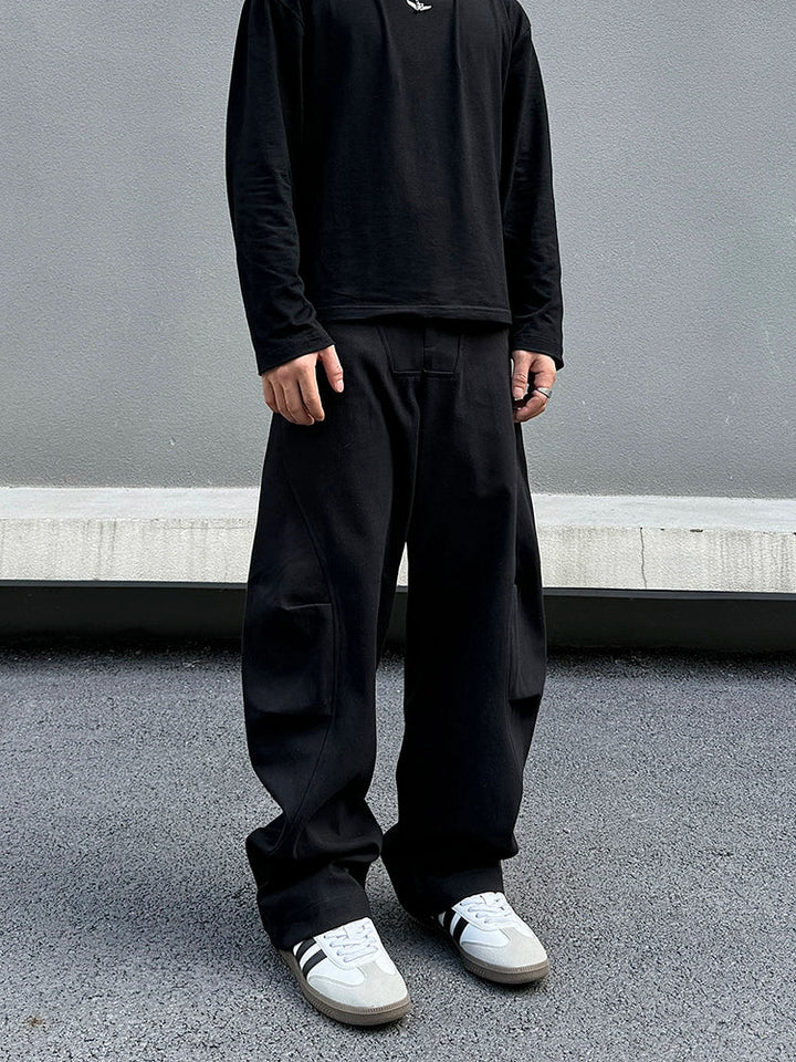 Wide-Leg Casual Pockets Pants