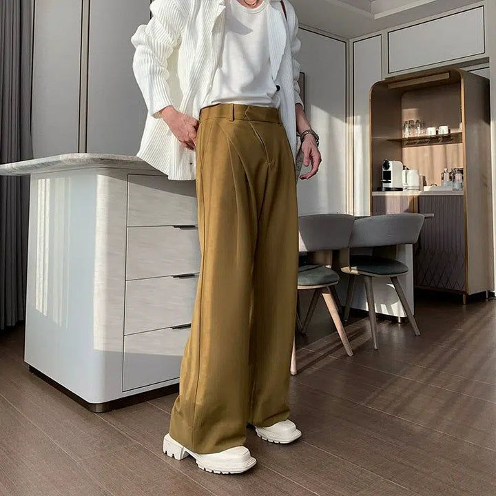 Wide-Leg Dress Pants