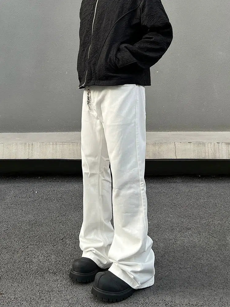 Wide-Leg Flared Jeans