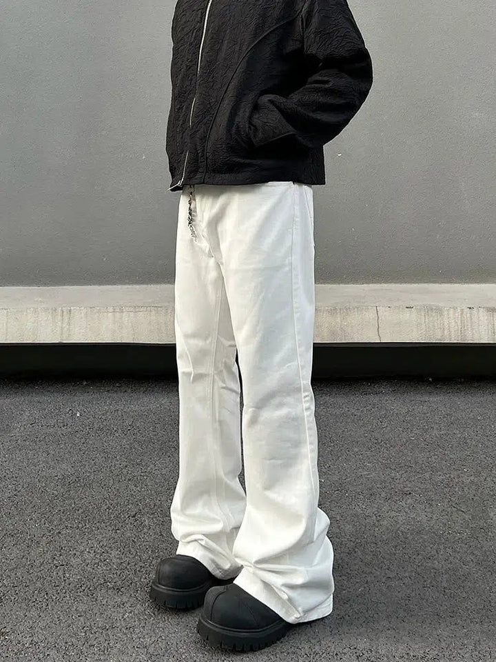 Wide-Leg Flared Jeans