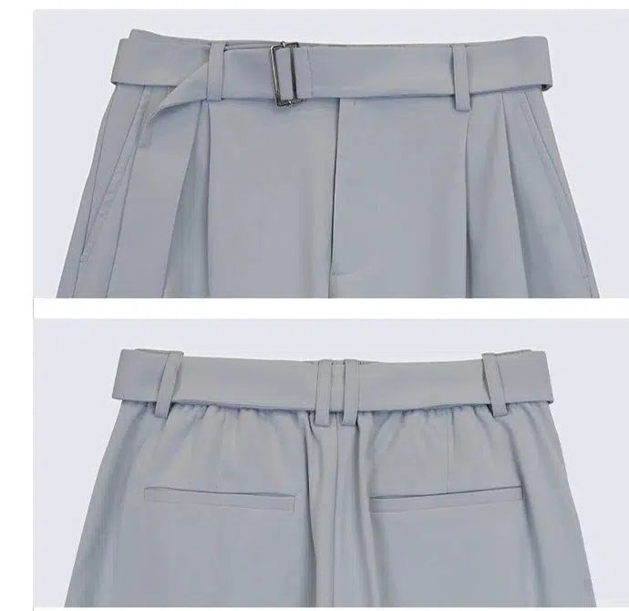 Wide-Leg High-Waist Pleated Pants