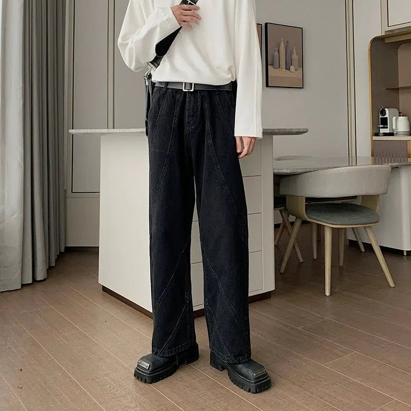 Winter Black Wide Leg Jeans