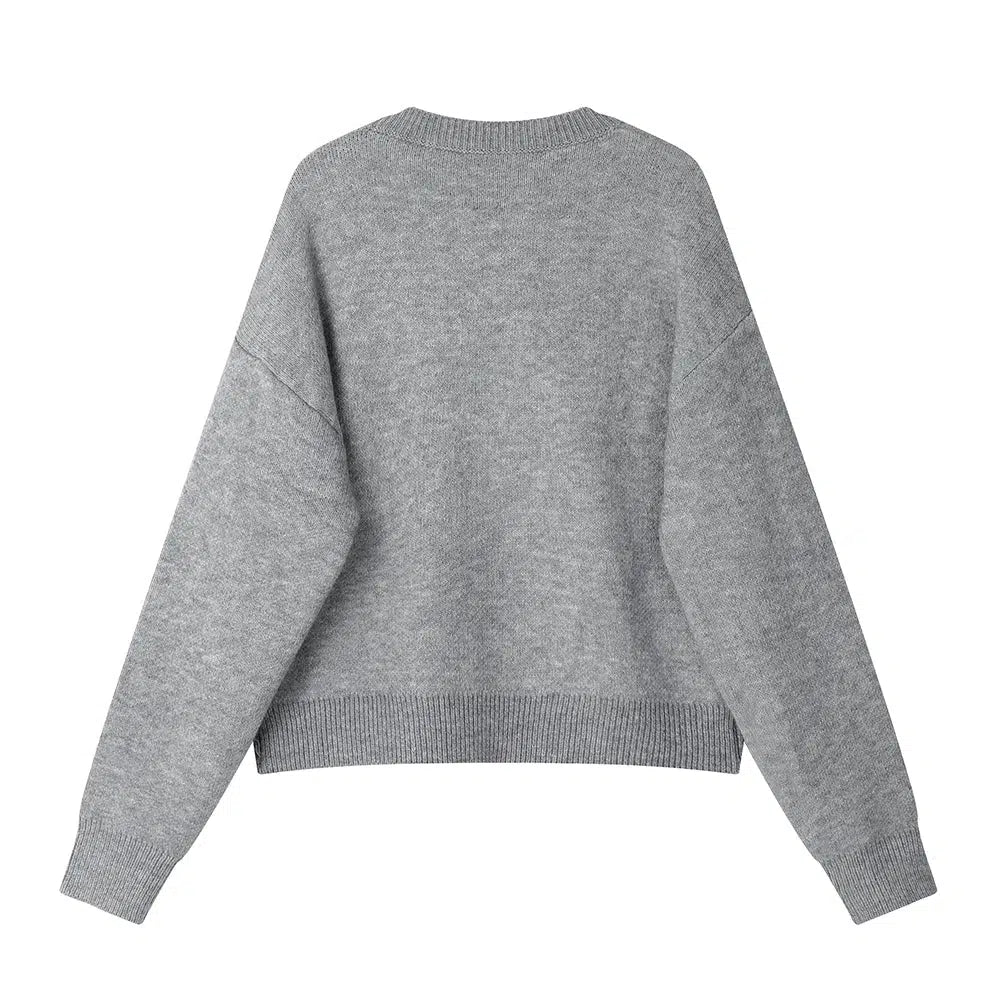 Dog Embroidery Knitwear Sweater