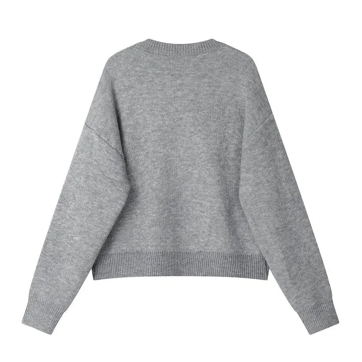 Dog Embroidery Knitwear Sweater