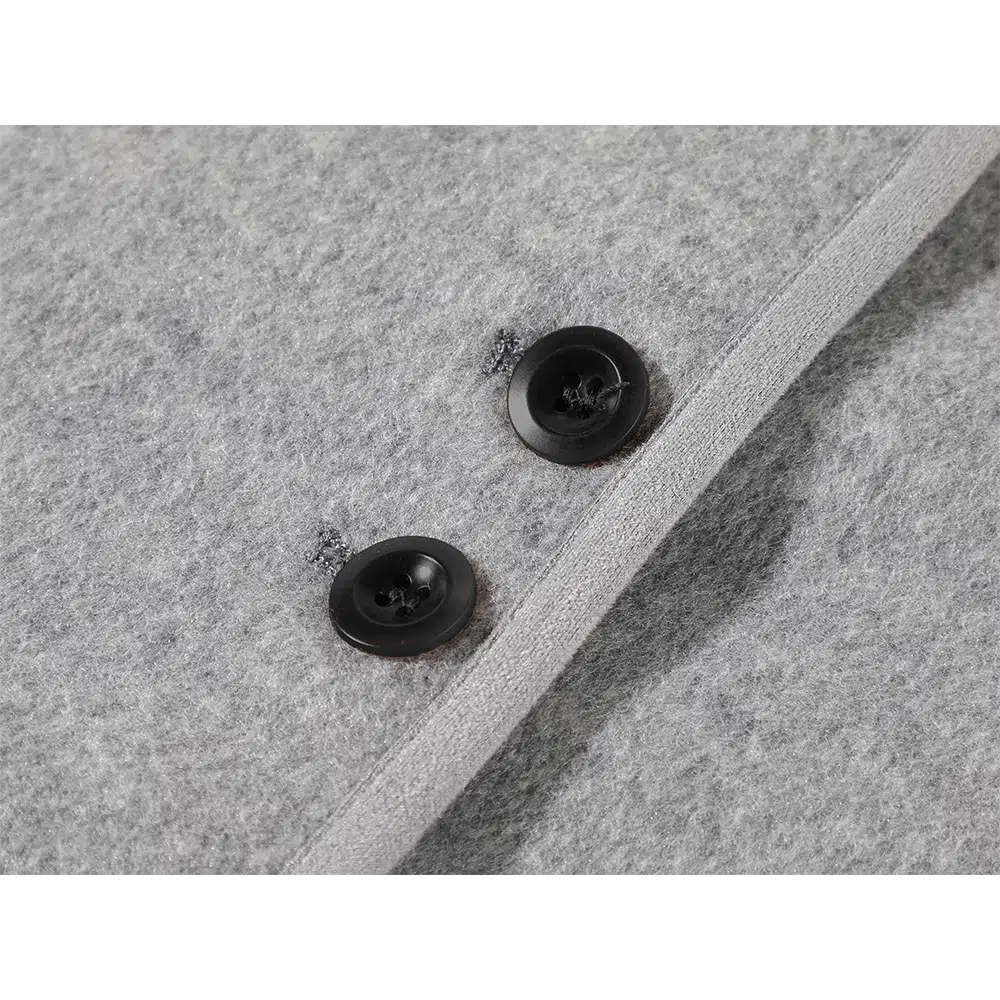 Fringed Scarf Wool Coat