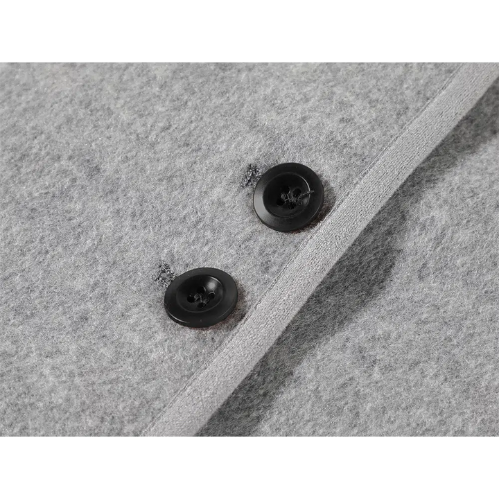 Fringed Scarf Wool Coat