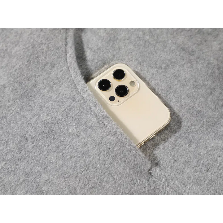 Fringed Scarf Wool Coat