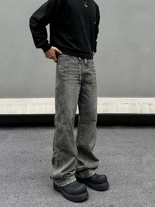 Yellow Mud Dirty Dyed Jeans